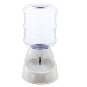 3.5L 1Gal Pet Water Dispenser Self-Dispensing Gravity Pets Water Feeder Automatic Pet Waterer Cat Dog (Color: Beige)